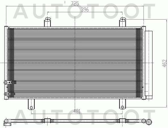 Радиатор кондиционера -1045719SX Stellox для TOYOTA CAMRY, TOYOTA VENZA, LEXUS ES350