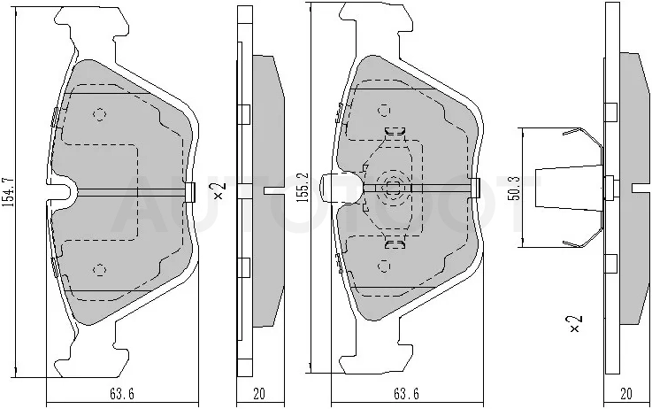 Колодки тормозные (Спереди) BMW 3-Series 90-01 / 5-Series 88-04 / 7-Series 86-94 / X3 03-10