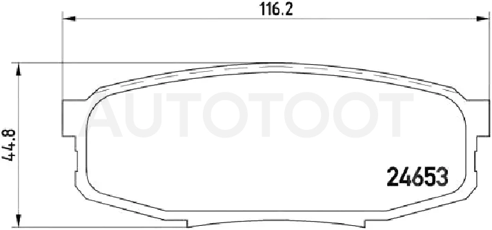 Колодки тормозные (Сзади) Toyota Land Cruiser (J200) 07-21 / Lexus LX 07-23