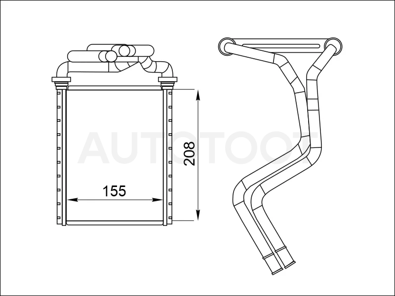 Радиатор отопителя салона Toyota Sienna 06-09 - Артикул ST870046 - Производитель Sat - Фото, Отзывы, Цены