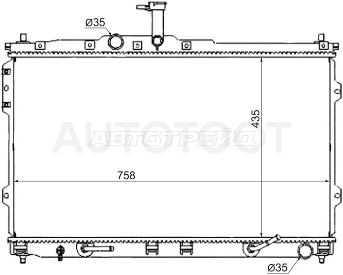 Радиатор Hyundai H1 07-22 / Starex 07-17 - Артикул HY001307 - Производитель Sat - Фото, Отзывы, Цены