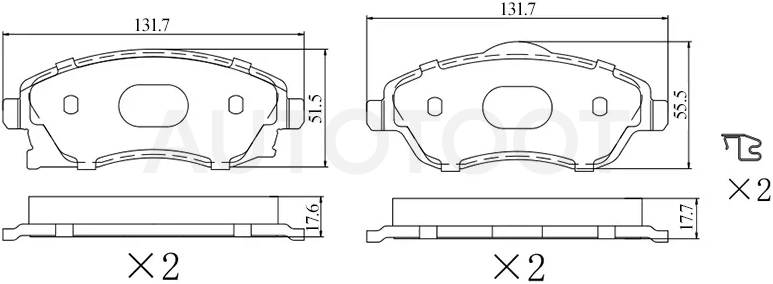 Колодки тормозные (Спереди) Opel Corsa 00-06 / Meriva 03-10