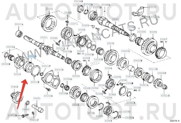 Подшипник первичного вала МКПП задний 9036325048 -  для TOYOTA AVENSIS
