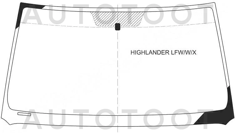 Стекло лобовое в клей -  для TOYOTA HIGHLANDER, TOYOTA KLUGER