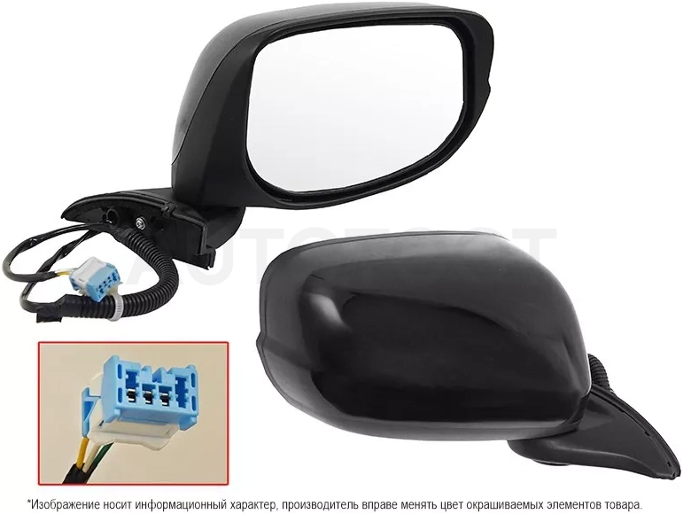 Зеркало Honda Fit 07-13 (Справа/ Регулировка/ 3 контакта/ 5D HBK) - Артикул STHD76940A1 - Производитель Sat - Фото, Отзывы, Цены