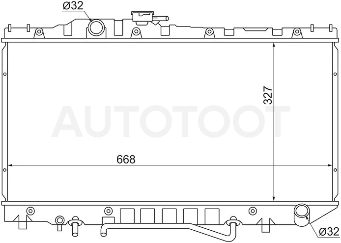 Радиатор Toyota Corona (T170) 87-92 - Артикул TY0002ST170 - Производитель Sat - Фото, Отзывы, Цены