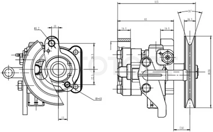 Насос ГУР HYUNDAI ACCENT/ТАГАЗ 1.6 95-05/ELANTRA 1.6 00-06