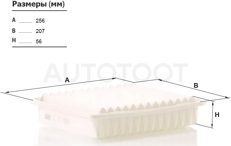 Фильтр воздушный MITSUBISHI ASX 10-/GALANT 08-/GRANDIS 04-10/LANCER 07-/OUTLANDER 10