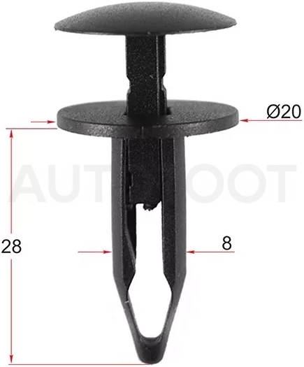 Клипса фиксатор FORD/GM (Продажа по 10шт) - Артикул STM10949 - Производитель Sat - Фото, Отзывы, Цены