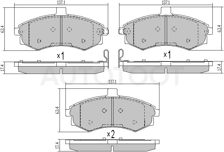 Колодки тормозные (Спереди) Hyundai Elantra 00-09 / Kia Cerato 04-07 / Hyundai Avante 00-06 / Matrix 01-10