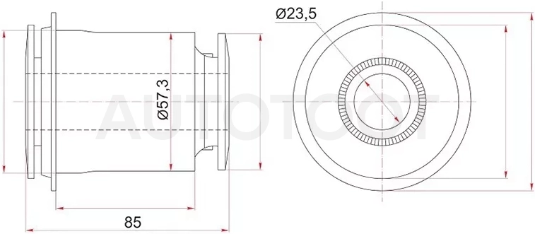 Сайлентблок рычага Toyota Land Cruiser (J200) 07-21 / Lexus LX 07-23 - Артикул ST4865460040 - Производитель Sat - Фото, Отзывы, Цены
