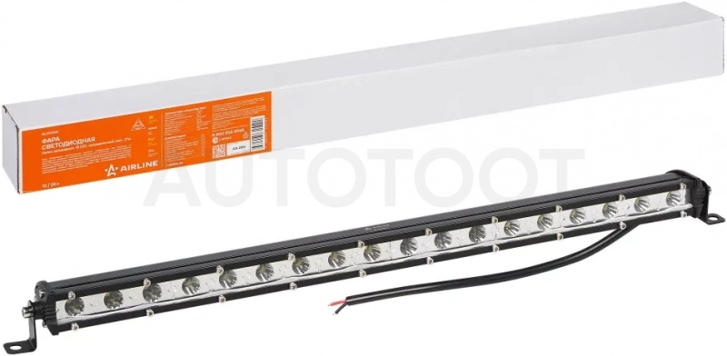 Фара (балка) светодиодная однорядная, 18LED, направленный свет, 27Вт, 500x30x47мм, 12/24В