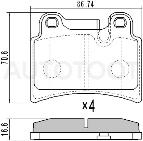 Колодки тормозные задние (без датчика износа) -ST7L6698451B Sat для VOLKSWAGEN TOUAREG