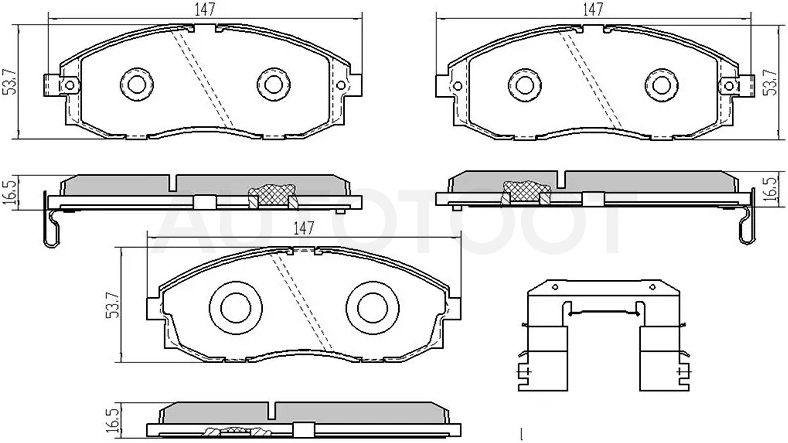 Колодки тормозные перед HYUNDAI H1/STAREX 97-06/PORTER 96-04 -ST581014AA81 Sat для BYD BYD