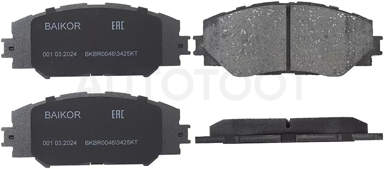 Колодки тормозные (Спереди) Toyota Allion (T260) 07-21 / Corolla (E150,E180,E120) 00-19 / Corolla Fielder (E140) 06-12 / Noah 07-22 / Scion xD 07-14 / Subaru Trezia 10-16 / Toyota Auris 06-18 / Corolla Axio (E140) 06-12 / Corolla Rumion 07-15 / Corolla US