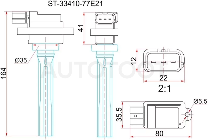Катушка зажигания SUZUKI J20A/H20A/H25A/H27A GRAND VITARA 98-/VITARA 95