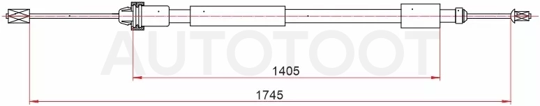 Трос ручного тормоза CITROEN BERLINGO/PEUGEOT PARTNER 96-15 LH