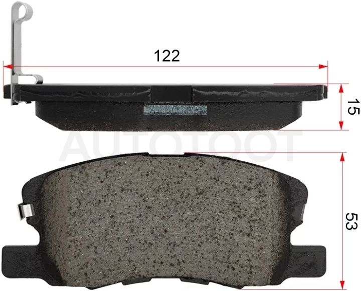 Колодки тормозные (Спереди) Mitsubishi Colt 02-12 / Colt Plus 04-12