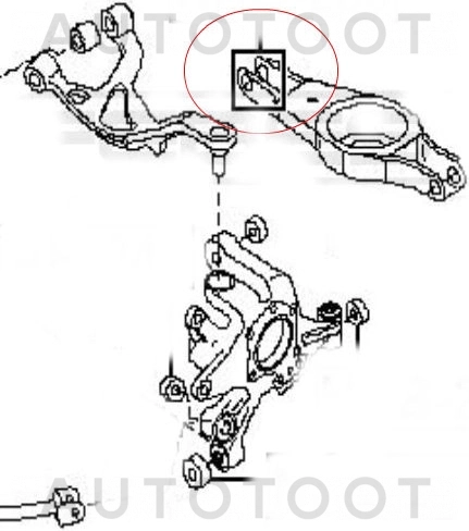 Сайлентблок заднего поперечного рычага внутренний (под пружину) -ST551B0JA000 Sat для NISSAN TEANA