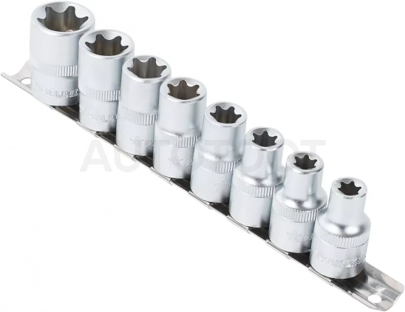 Набор головок 1/2" TORX 8пр. (E10-E24) пласт. подвес - Артикул ATBS34 - Производитель Airline - Фото, Отзывы, Цены