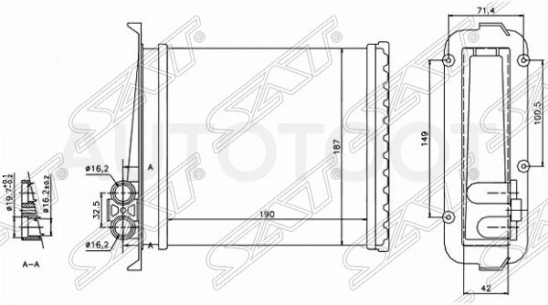Радиатор отопителя 2.0-2.5T -PRS2072 Patron для VOLVO 850