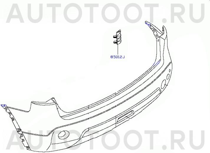 Крепление заднего бампера -STDT65087B0 Sat для NISSAN QASHQAI