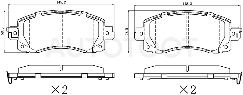 Колодки тормозные (Спереди) Subaru Forester 18-21 / Impreza 16-22 / XV 17-21