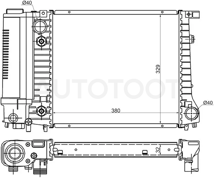 Радиатор BMW 3-Series 81-94 - Артикул BW0009 - Производитель Sat - Фото, Отзывы, Цены