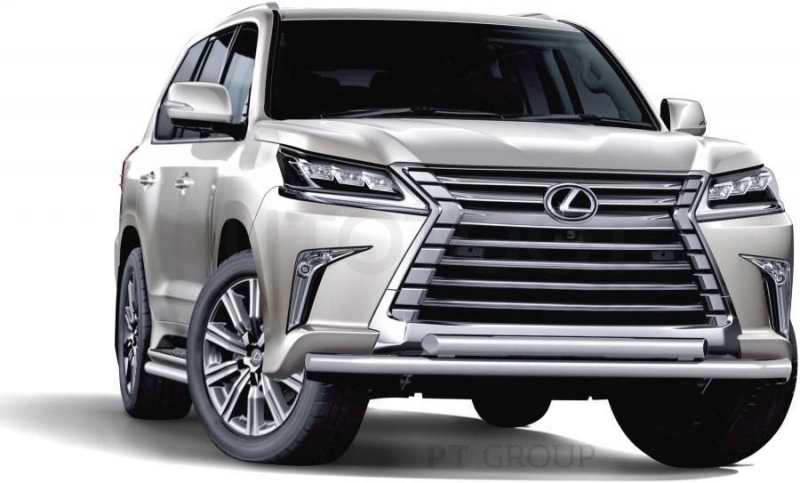 LEXUS LX 450D 2015- Защита переднего бампера двойная Ø63/63мм (НПС) - Артикул 18010101 - Производитель PT Group - Фото, Отзывы, Цены