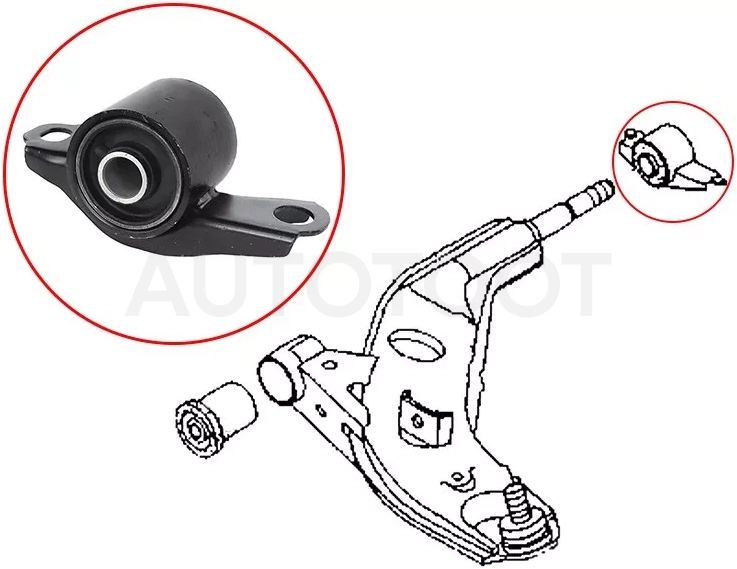 Сайлентблок Mazda 626 92-02 / Capella 92-97 / Xedos 9 93-00 (Слева) - Артикул STGA2A3446Y - Производитель Sat - Фото, Отзывы, Цены