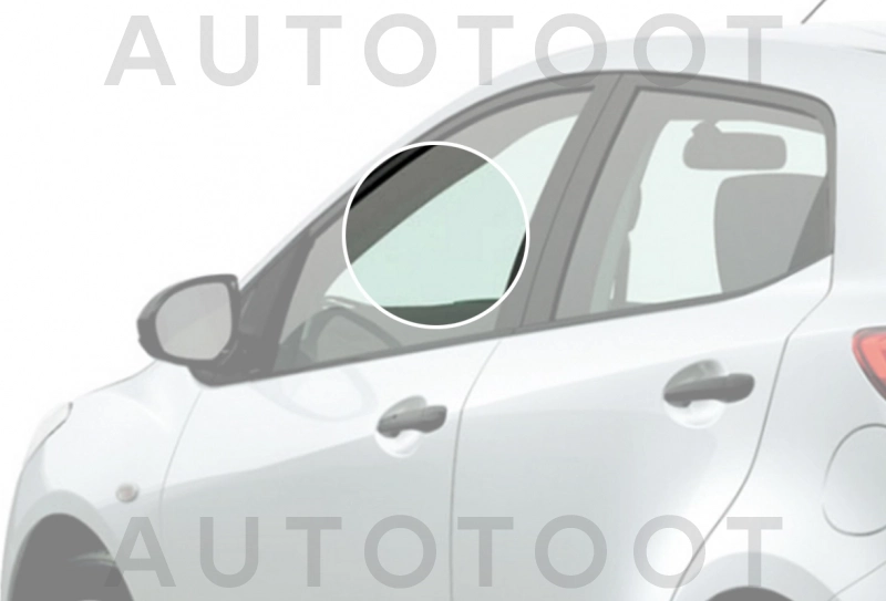 Стекло переднее левое опускное -  для MAZDA 2 (DEMIO)