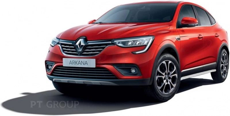 RENAULT Arkana 2019-  Защита порогов вогнутая Ø51мм (НПС) - Артикул RAR220301 - Производитель PT Group - Фото, Отзывы, Цены