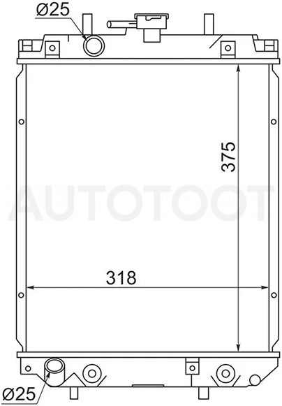 Радиатор Daihatsu Storia 98-04 / YRV 00-05 / Toyota Duet 98-04 - Артикул TY00012 - Производитель Sat - Фото, Отзывы, Цены