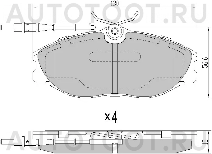 Колодки тормозные передние -ST425206 Sat для CITROEN XSARA