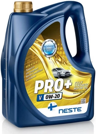 0W20 NESTE 4л масло моторное NESTE Pro+ V 0w-20 полностью синтетическое