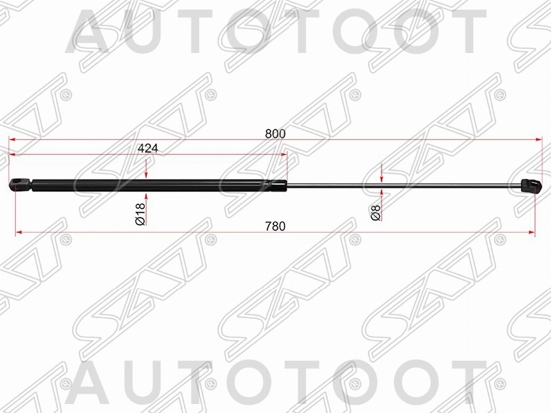 Амортизатор капота левый=правый -ST5G0823359A Sat для VOLKSWAGEN GOLF