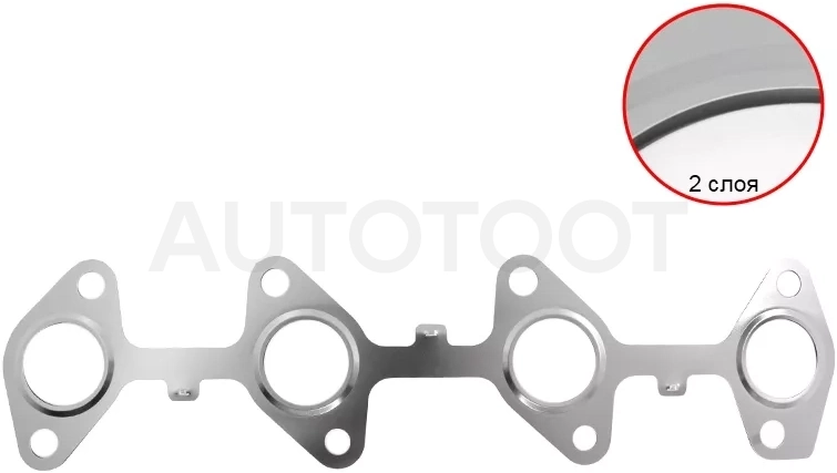 Прокладка выпускного коллектора 1KZTE/1-2KDFTV DYNA/TOYOACE/FORTUNER/HIACE/HILUX/SURF/LC PRADO J9#/J