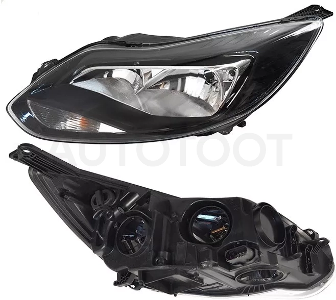 Фара Ford Focus 10-15 (Слева/ С электрокорректором/ Чёрная)