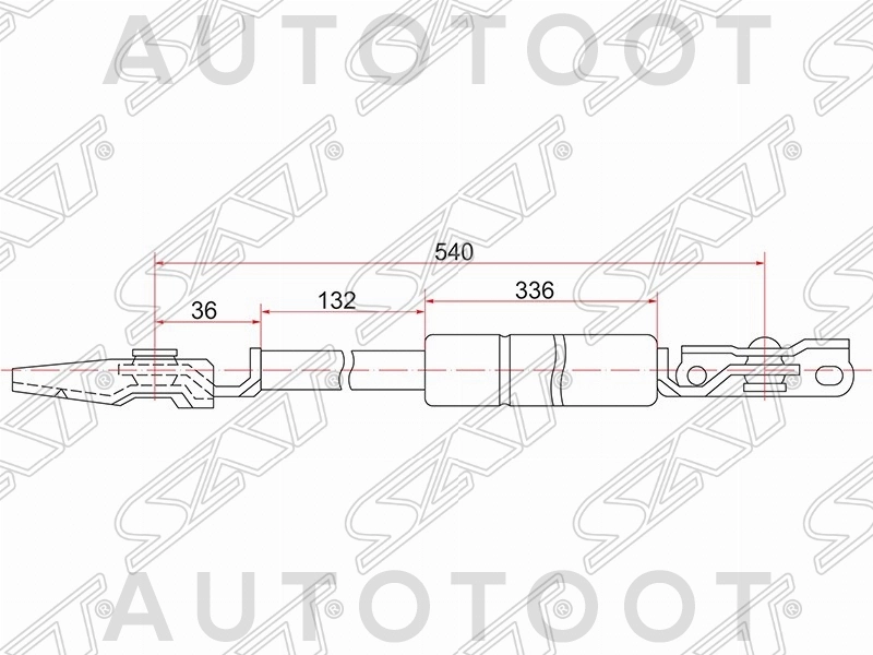 Амортизатор крышки багажника правый -ST6895044040 Sat для TOYOTA NADIA