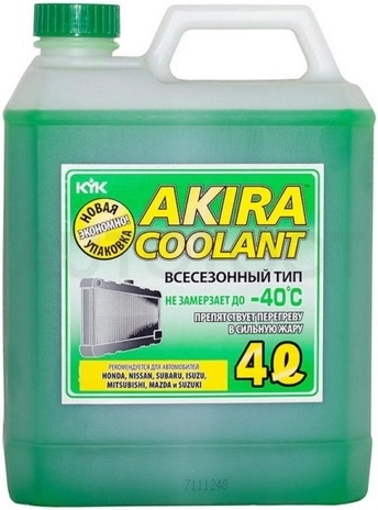Антифриз готовый AKIRA COOLANT -40°C 4л (зеленый)