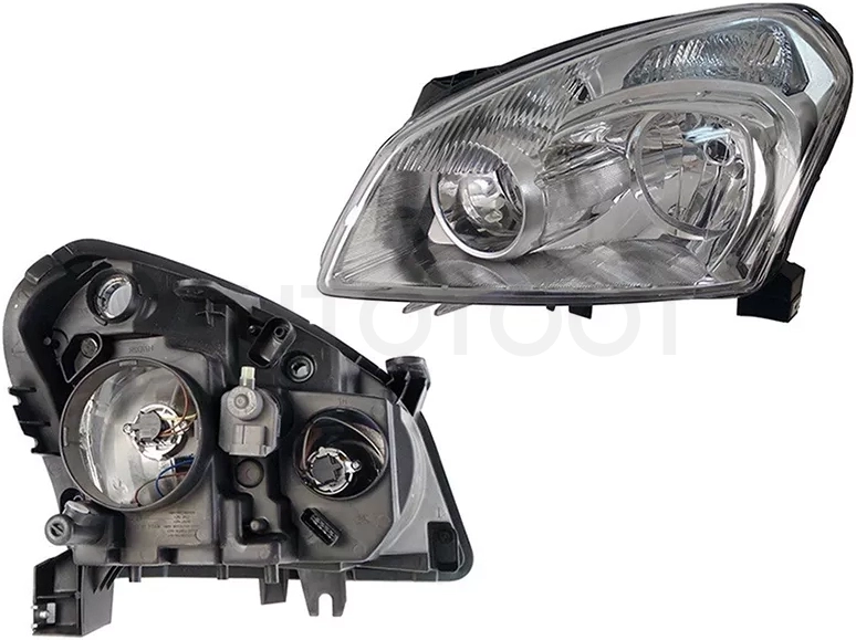 Фара Nissan Qashqai 06-10 / Dualis 07-09 / Qashqai+2 08-10 (Слева/ Галоген/ С электрокорректором)