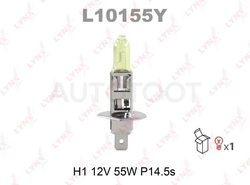 Лампа H1 12V 55W P14.5s YELLOW LYNXauto