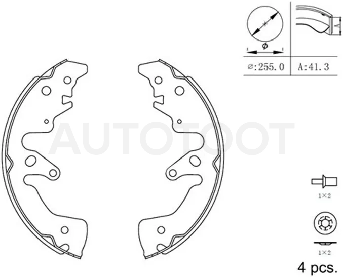Колодки тормозные барабанные Subaru Impreza 07-12