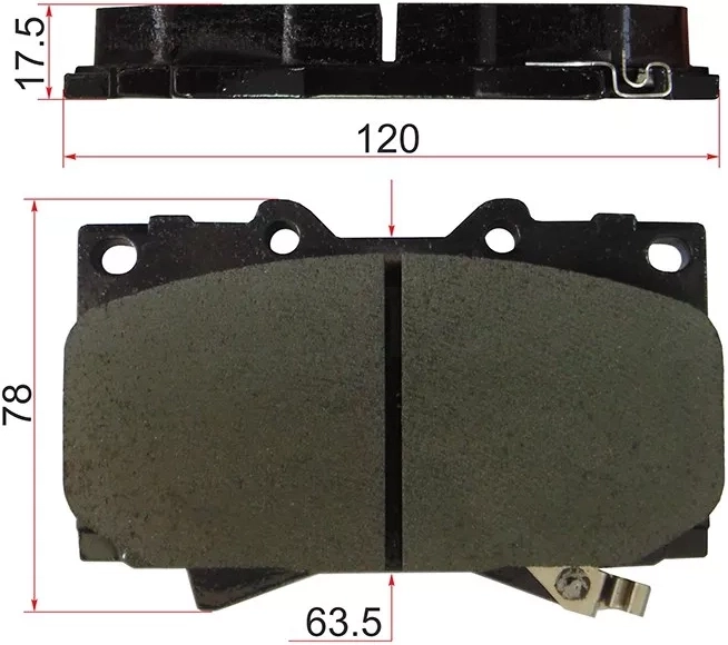 Колодки тормозные (Спереди) Toyota Land Cruiser (J100) 95-23 / Lexus LX 98-07