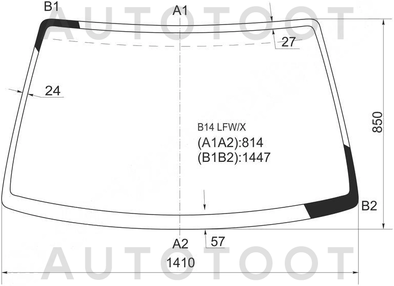Стекло лобовое в клей -  для NISSAN ALMERA, NISSAN LUCINO, NISSAN PULSAR, NISSAN SUNNY