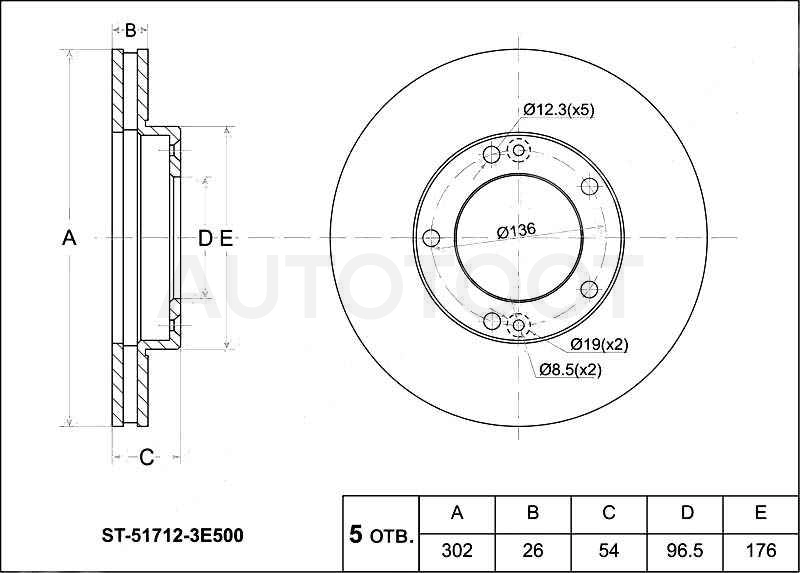 Диск тормозной передний -BS5475 Zekkert для KIA SORENTO