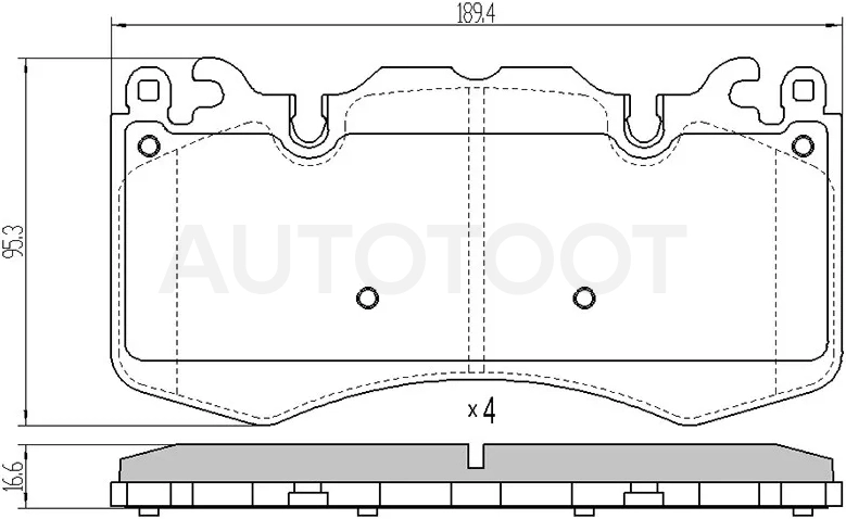 Колодки тормозные перед RANGE ROVER SPORT 5/0 09- -STLR020362 Sat для BYD BYD