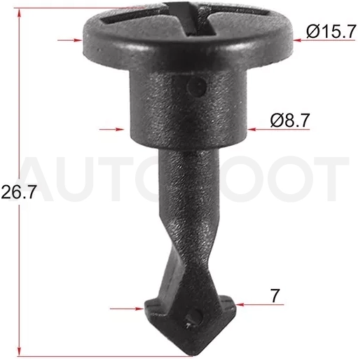 Клипса фиксатор VAG (Продажа по 10шт) - Артикул STM11287 - Производитель Sat - Фото, Отзывы, Цены