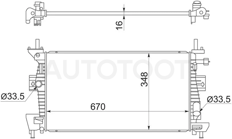 Радиатор Ford Focus 10-19 / C-MAX 10-19 - Артикул FD0011 - Производитель Sat - Фото, Отзывы, Цены