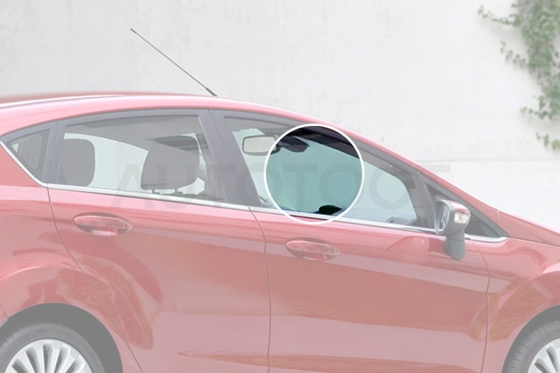 Стекло переднее правое опускное -  для FORD FIESTA